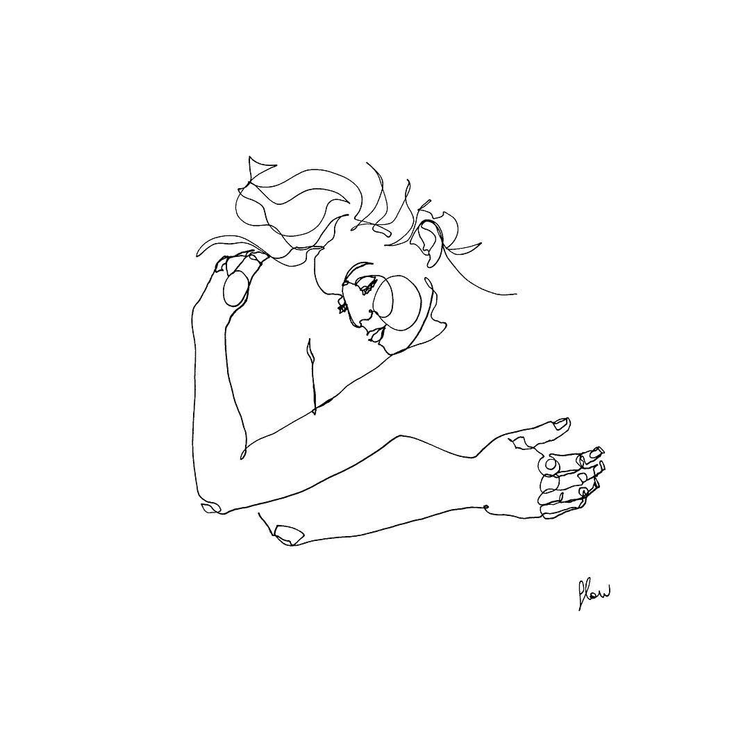 Artist Uses Simple Line Drawings To Capture A Couple's Intimate Moments