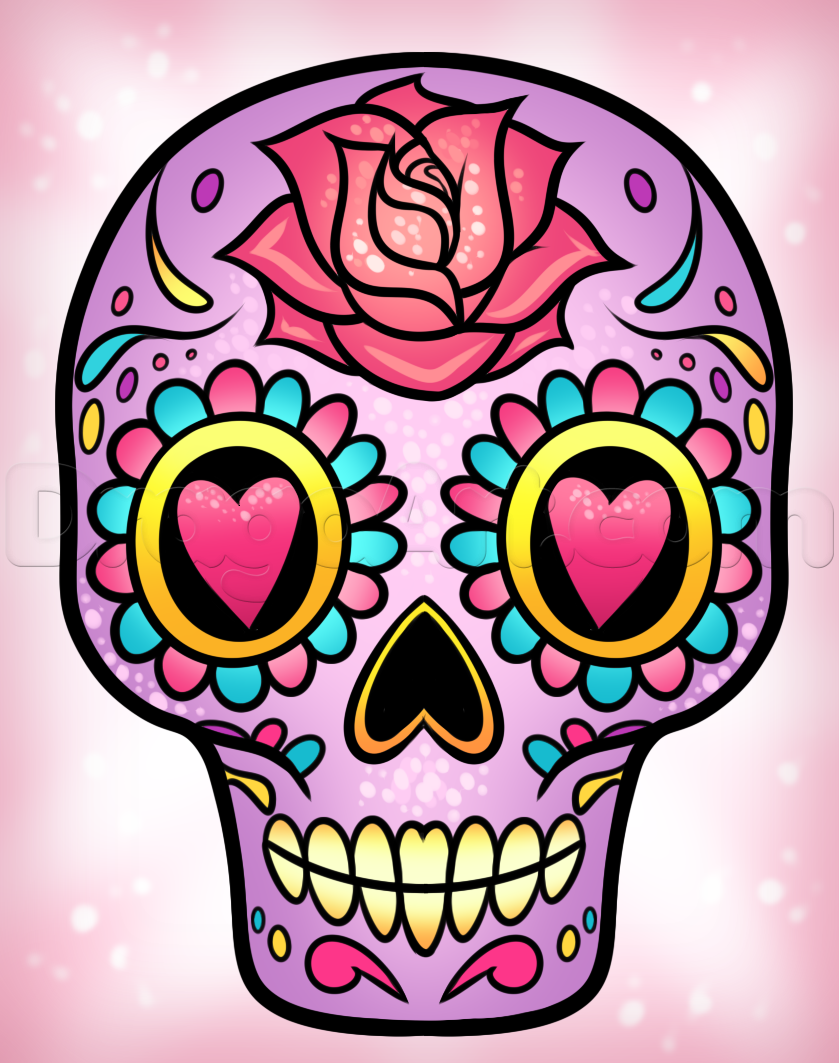 Skull Drawing Color
