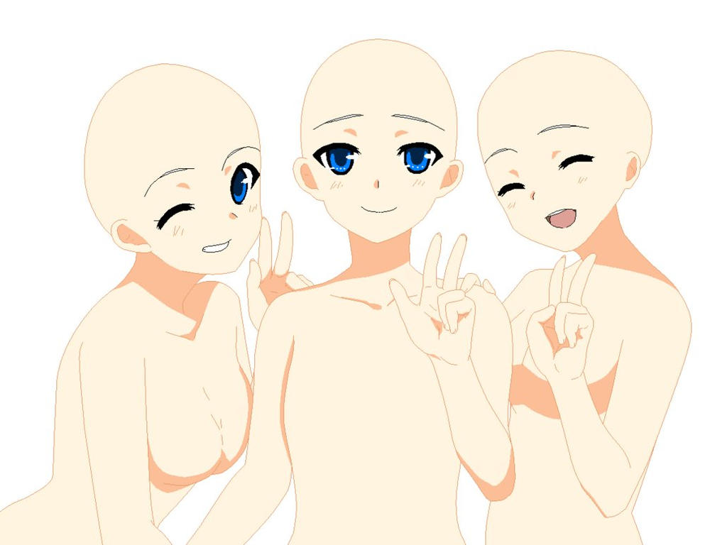 Anime girls base by artistabbby on DeviantArt