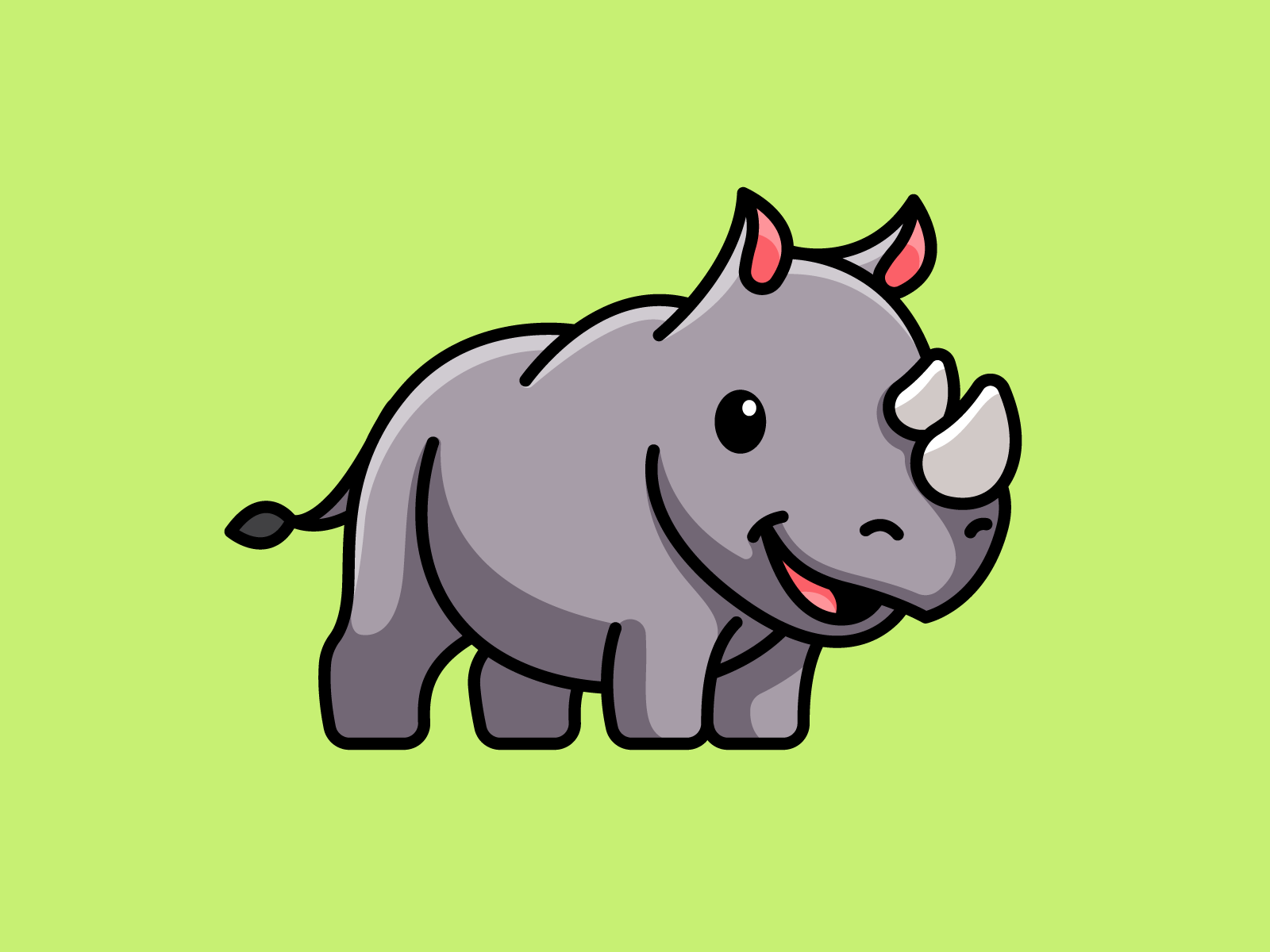 Rhino Rhino illustration, Funny cartoon characters, Picture quilts