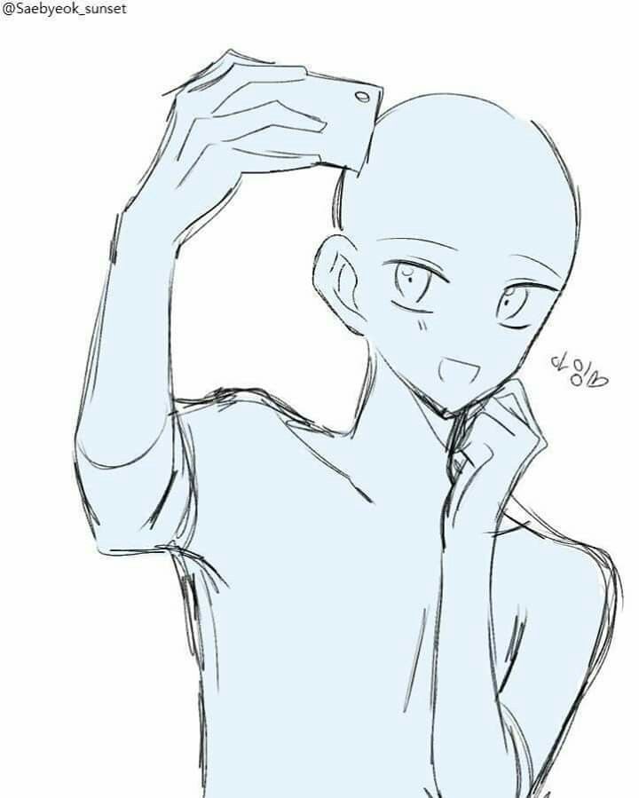 Selfie Pose Cute anime boy Anime poses reference, Art reference poses