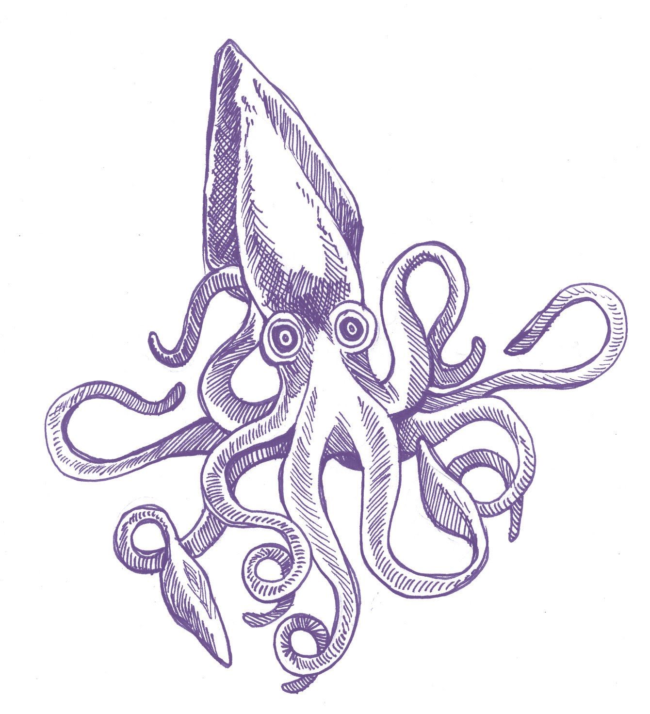 Pin by Stuart Goldenberg on Ink Squid drawing, Octopus tattoo, Sea
