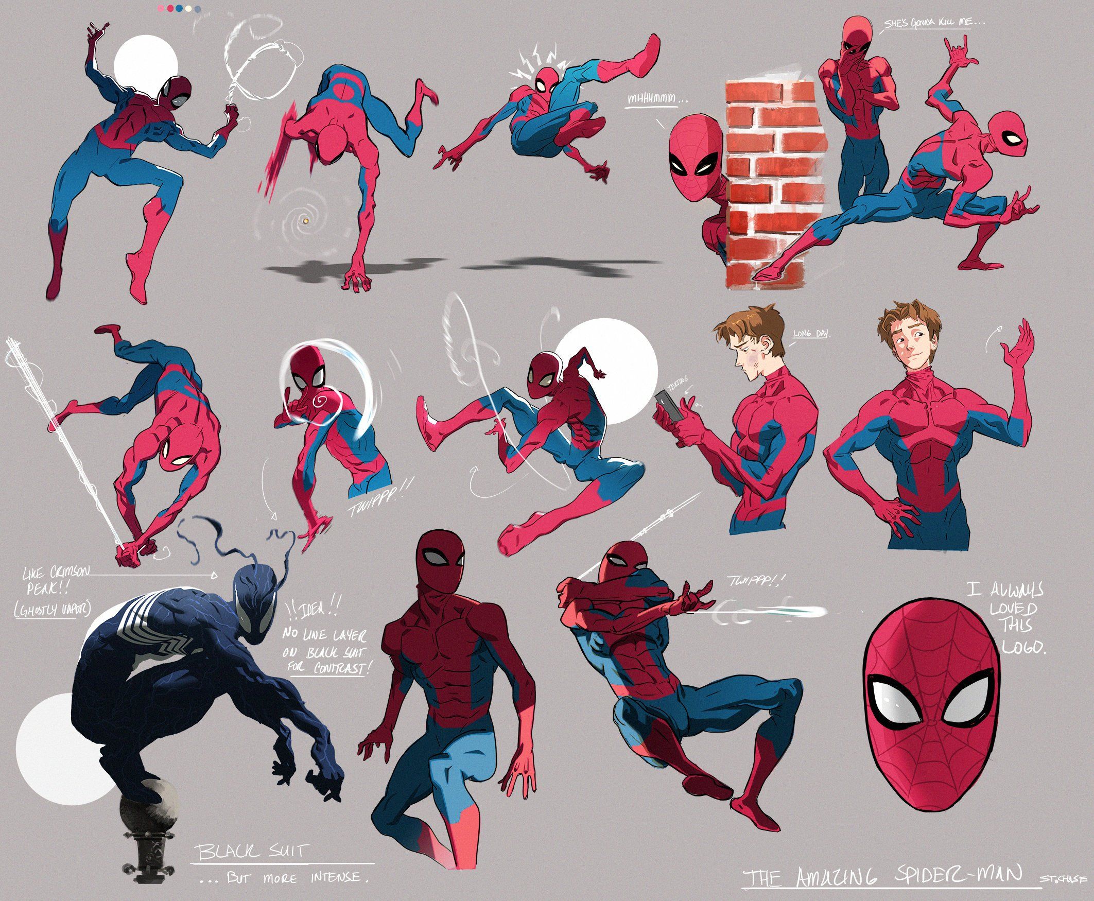 Chase Conley on Twitter Spiderman sketches, Spiderman artwork