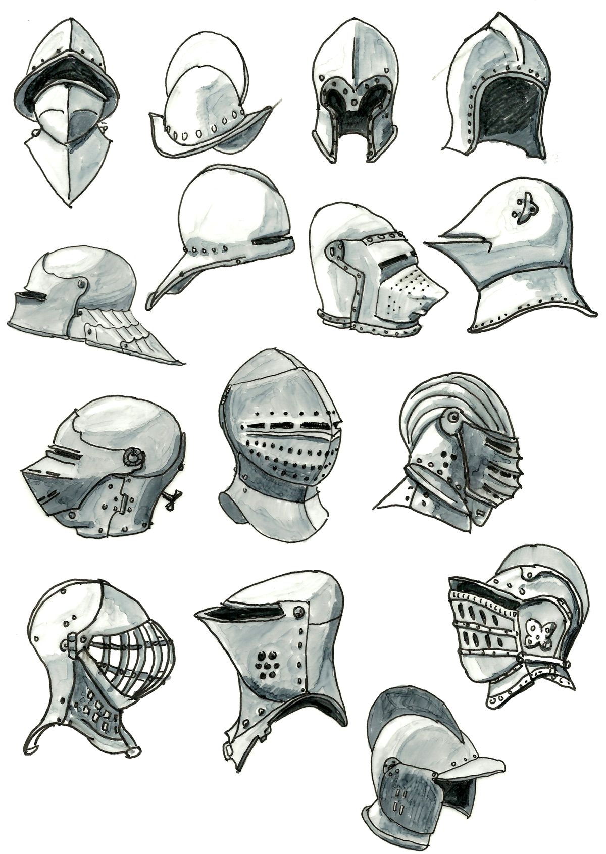 Helmets by on deviantART Helmet Drawing, Armor