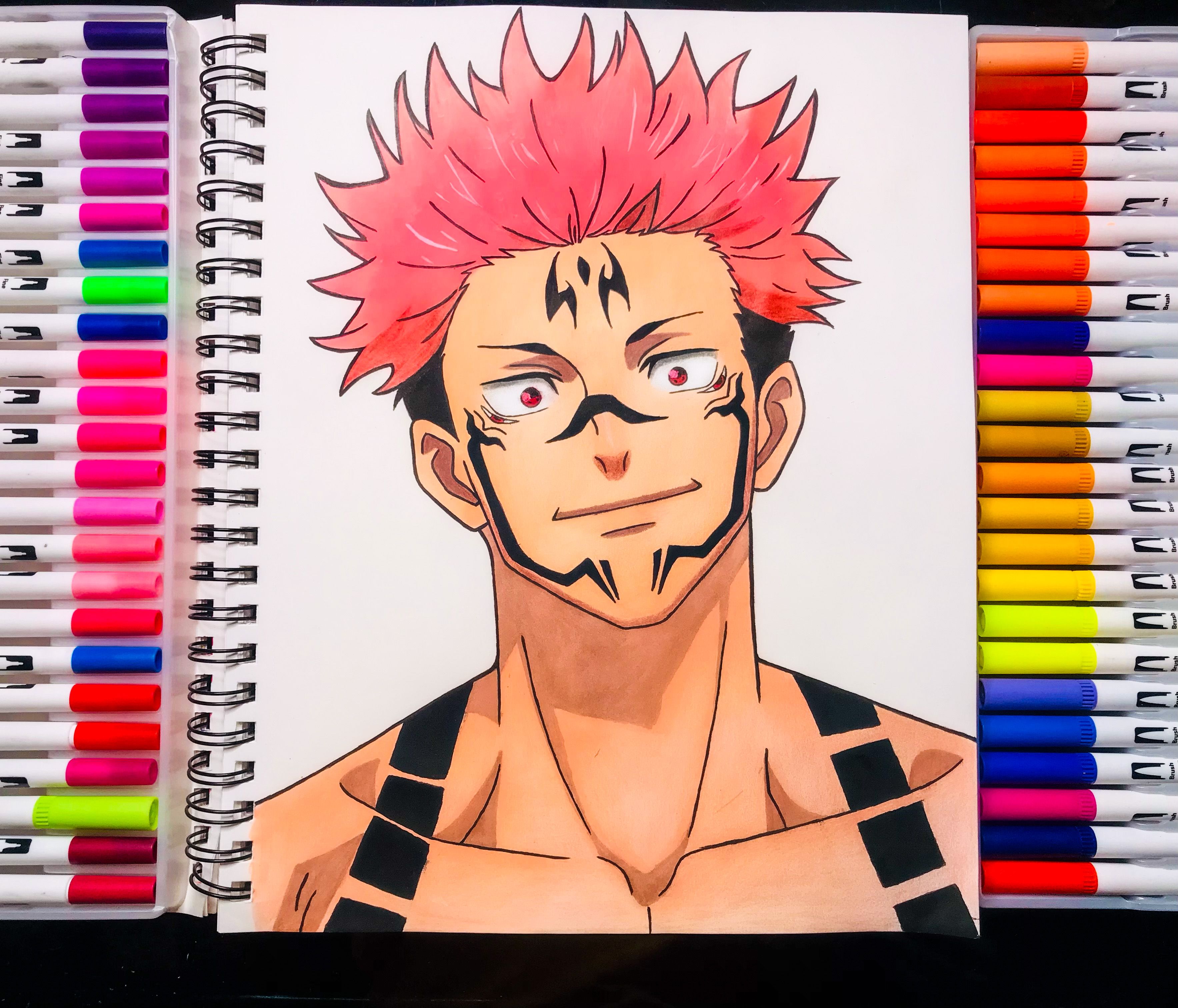 How To Draw Ryoumen Sukuna Jujutsu Kaisen Pencil Drawing Using Hb