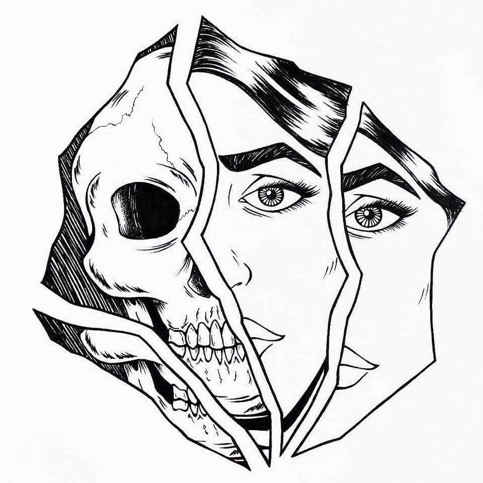 Pin by Erica Hansen on Gemälde Dark art drawings, Sketches, Skull art