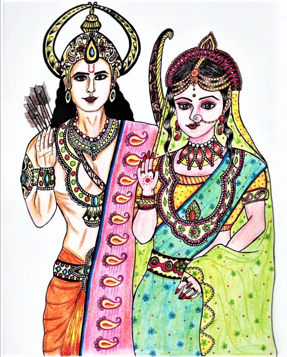 Great How To Draw Lord Rama And Sita Don t miss out