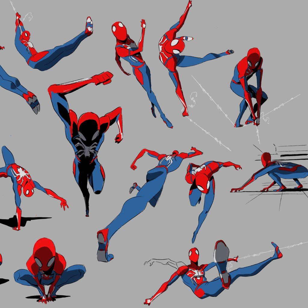 THE LINE (thelinestudio) Twitter Spiderman Art Sketch, Spiderman