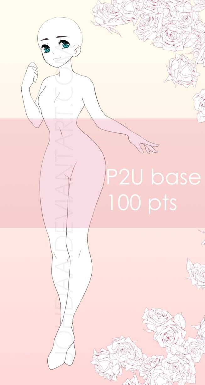P2U BASE Full Body 100 pts by johdaa on DeviantArt Anime poses