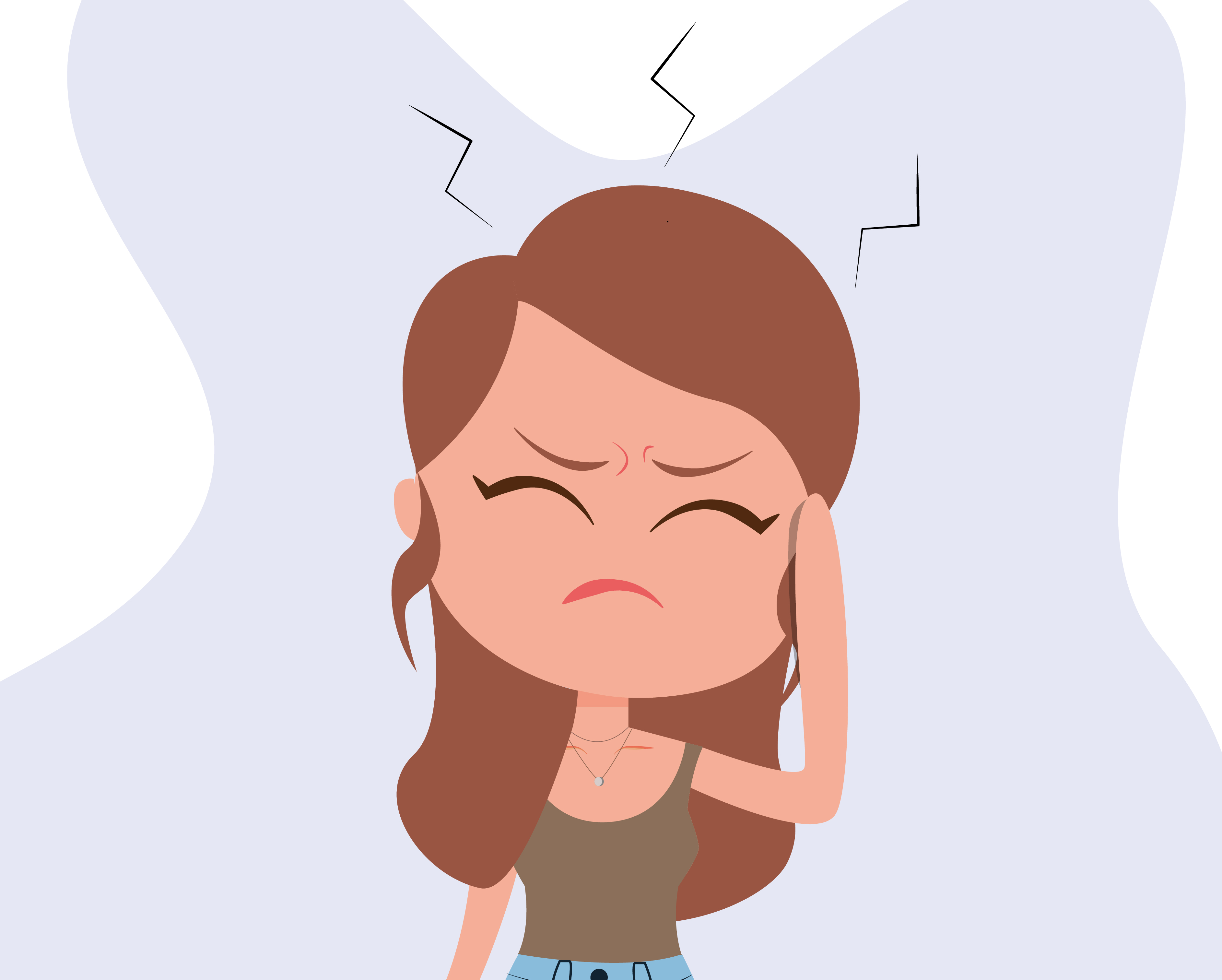 Woman With Headache 689067 Vector Art at Vecteezy