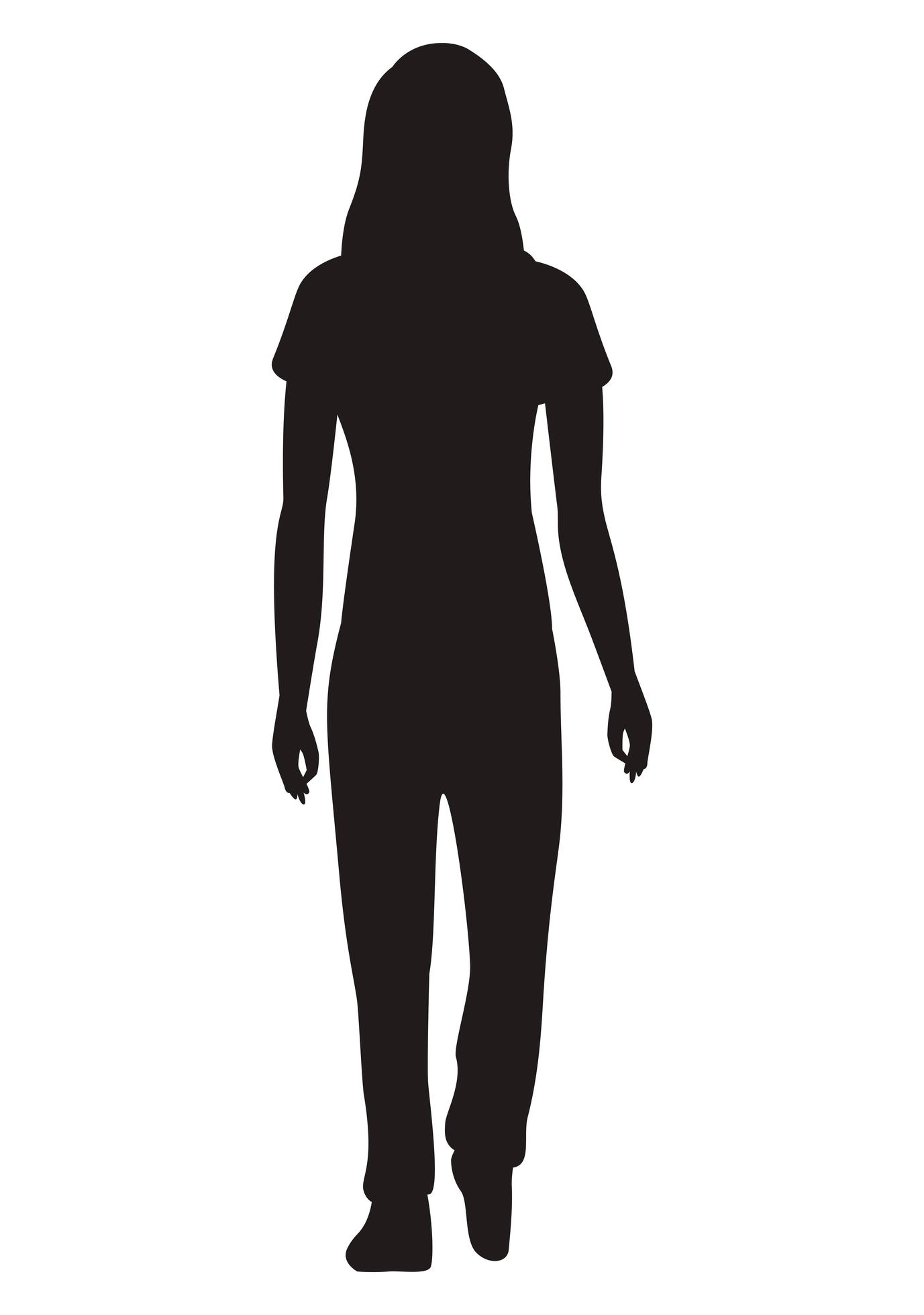 woman standing silhouette 2495154 Vector Art at Vecteezy