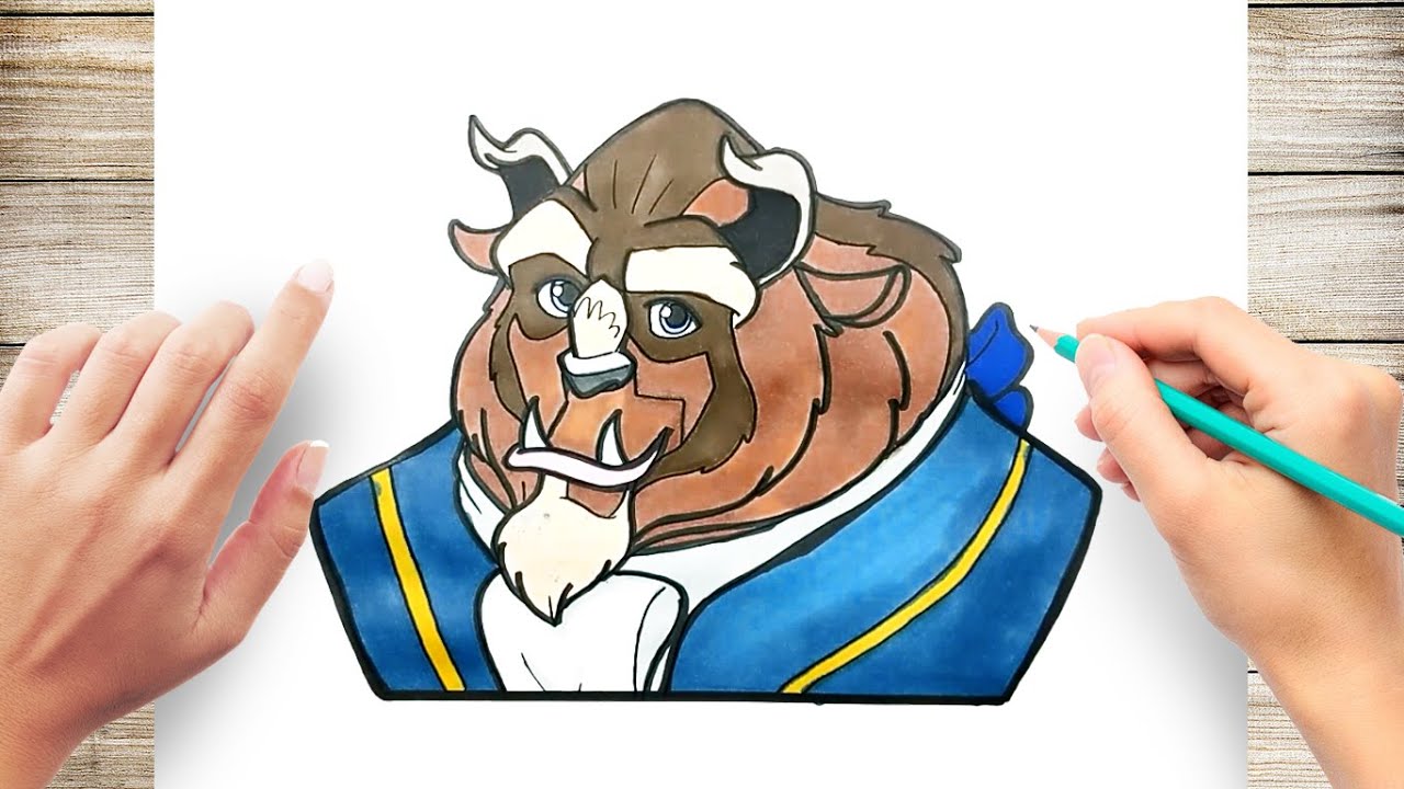 How to Draw Beast from Beauty And The Beast YouTube
