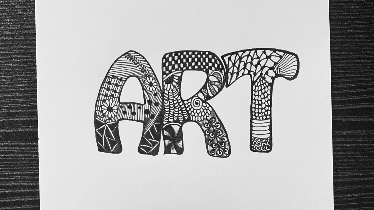Art Doodle How To Draw A Word Art Doodle Art Easy Drawing For