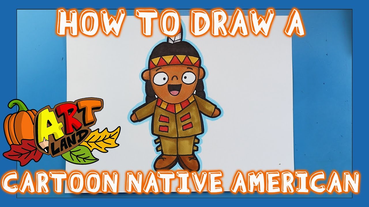 How to Draw a CARTOON NATIVE AMERICAN YouTube