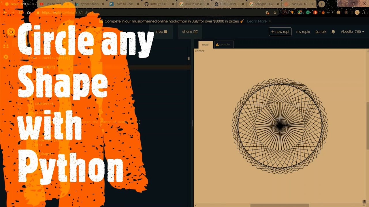 How to draw a circle of of any shape using python YouTube