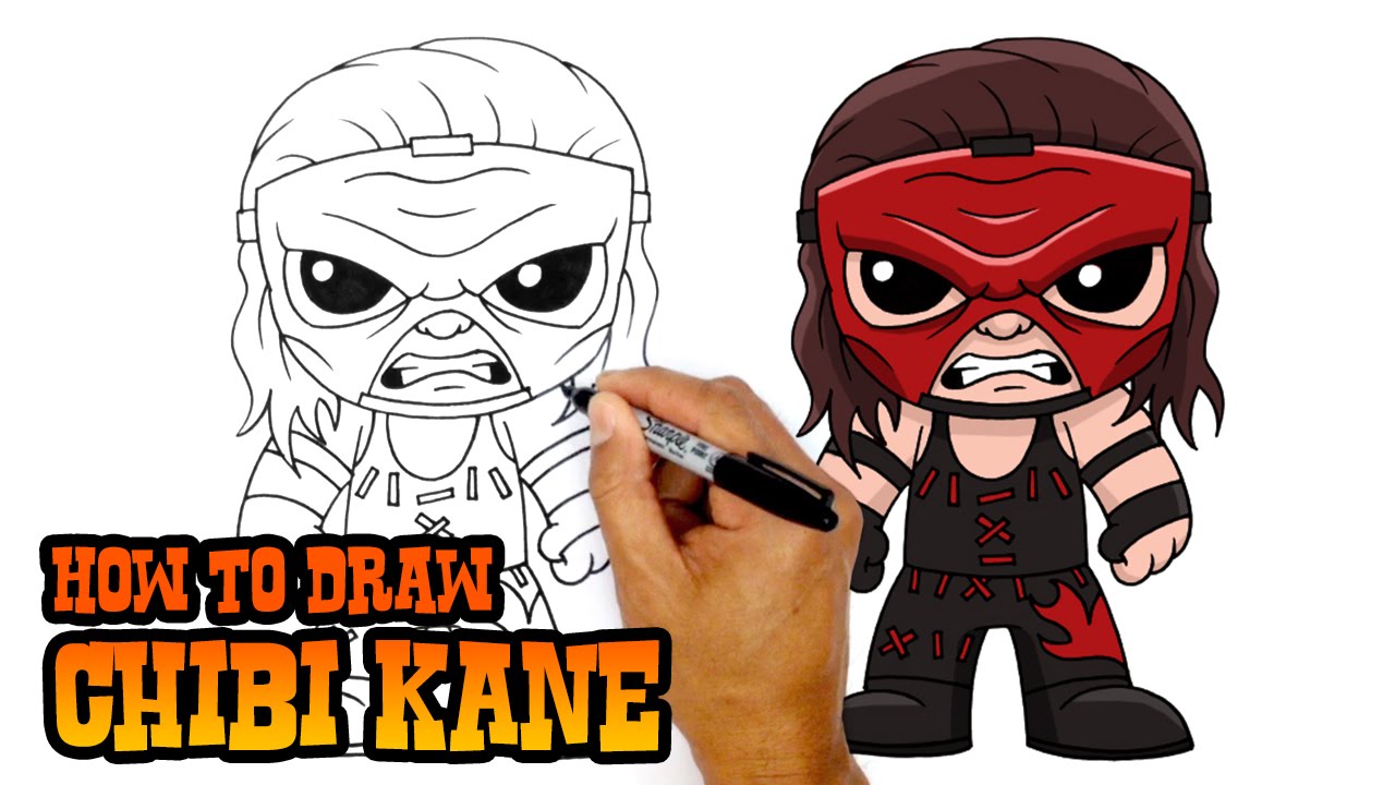 How to Draw Kane WWE Superstars YouTube