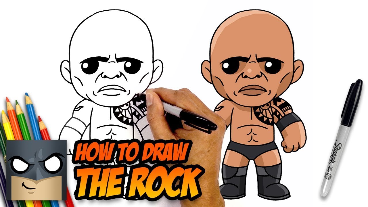 How to Draw The Rock WWE Superstars YouTube