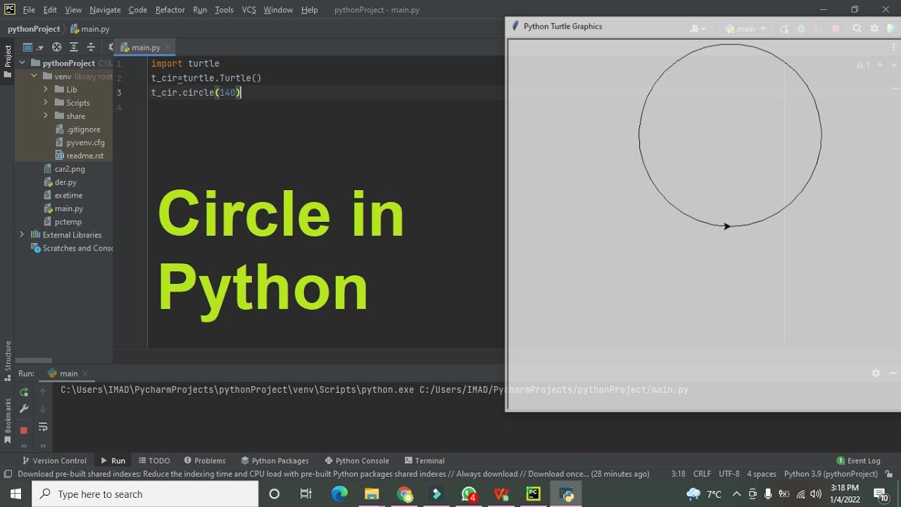 how to make a circle in python make circle with python turtle