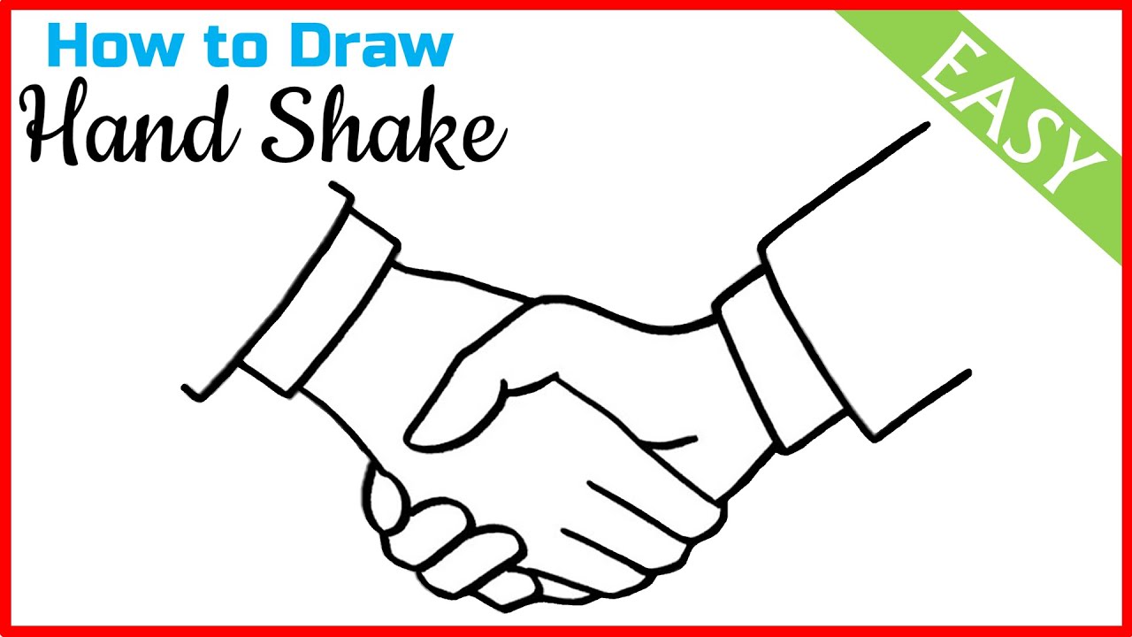 How to Draw Handshake Step by Step Easy Handshake Drawing Creative