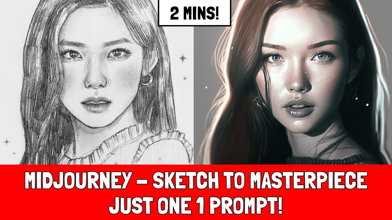 Midjourney Turn A Sketch Or Drawing Into Photorealistic (Hyper