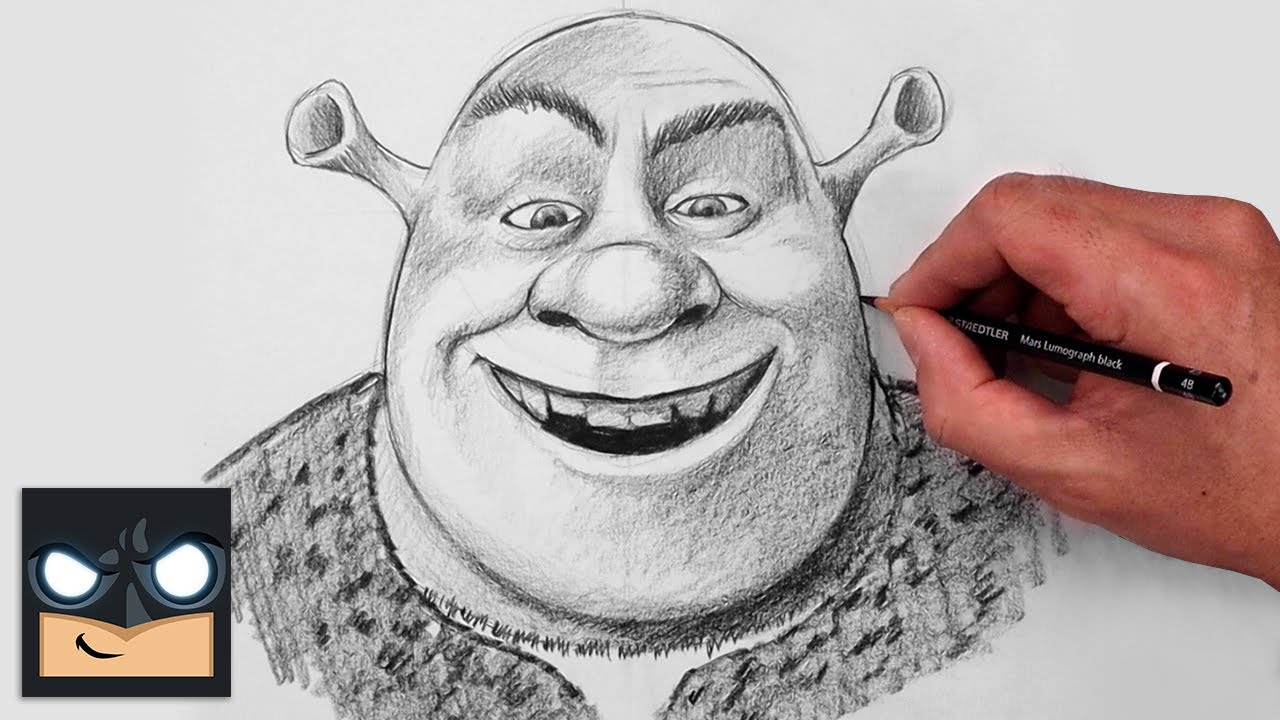 How To Draw Shrek Sketch Tutorial YouTube