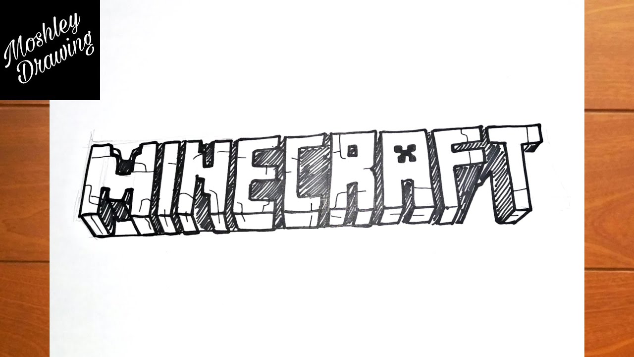 How to Draw Minecraft Logo YouTube