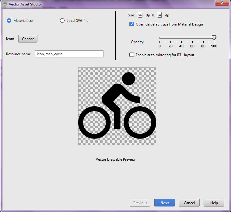 Android Vector Drawable Example using Support Library