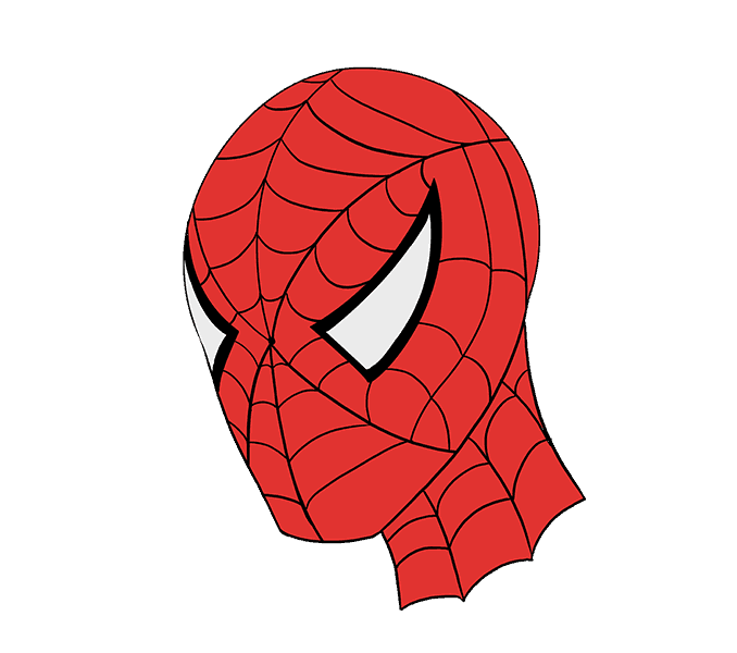 How to Draw Spiderman's Face Easy Drawing Guides