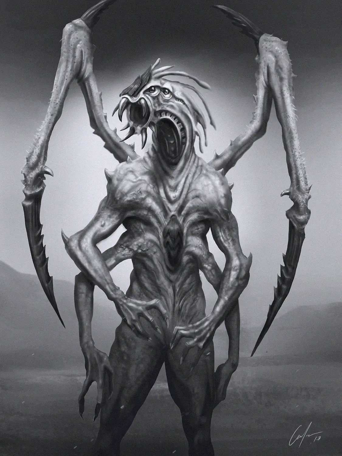 How to Draw a Monster. Step by Step and Tutorial.