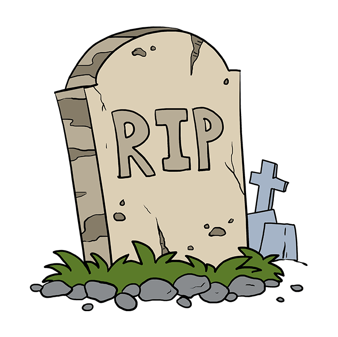 How to Draw a Tombstone Really Easy Drawing Tutorial