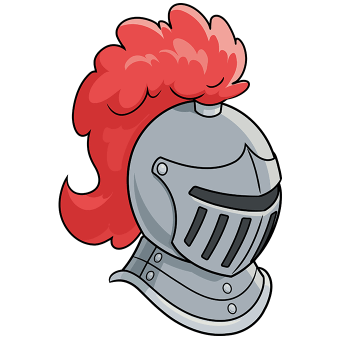 How to Draw a Knight Helmet Really Easy Drawing Tutorial