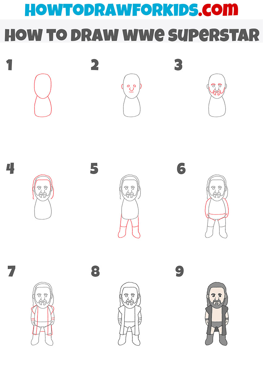 How to Draw WWE Superstar Easy Drawing Tutorial For Kids